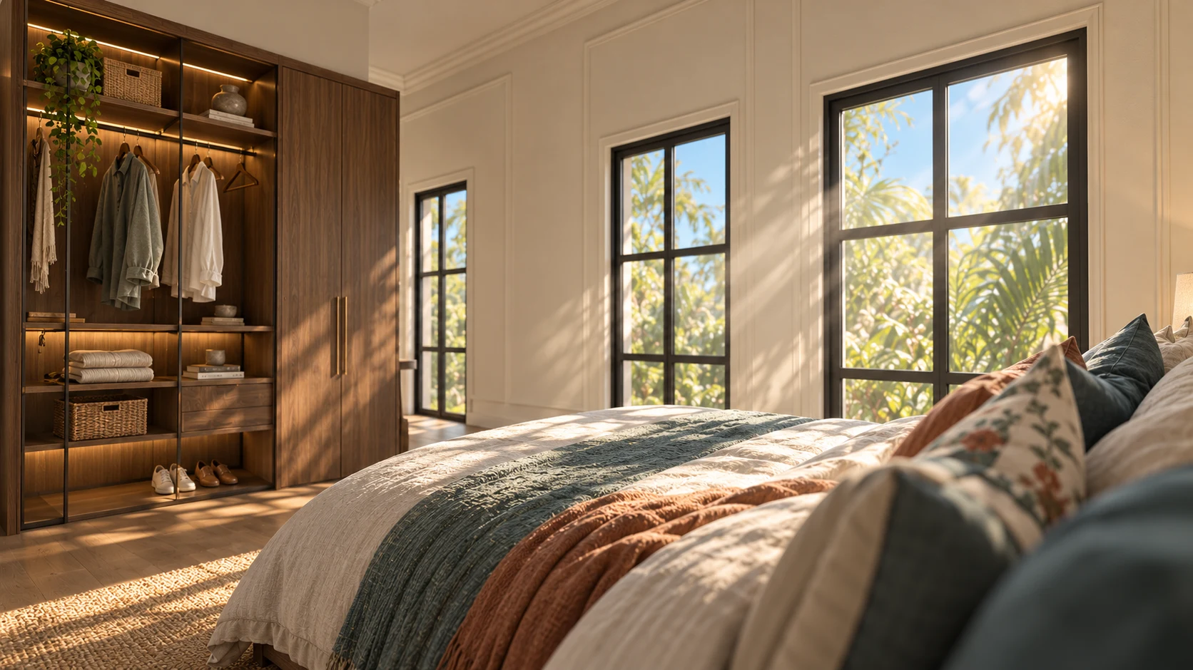 Bedroom light & storage