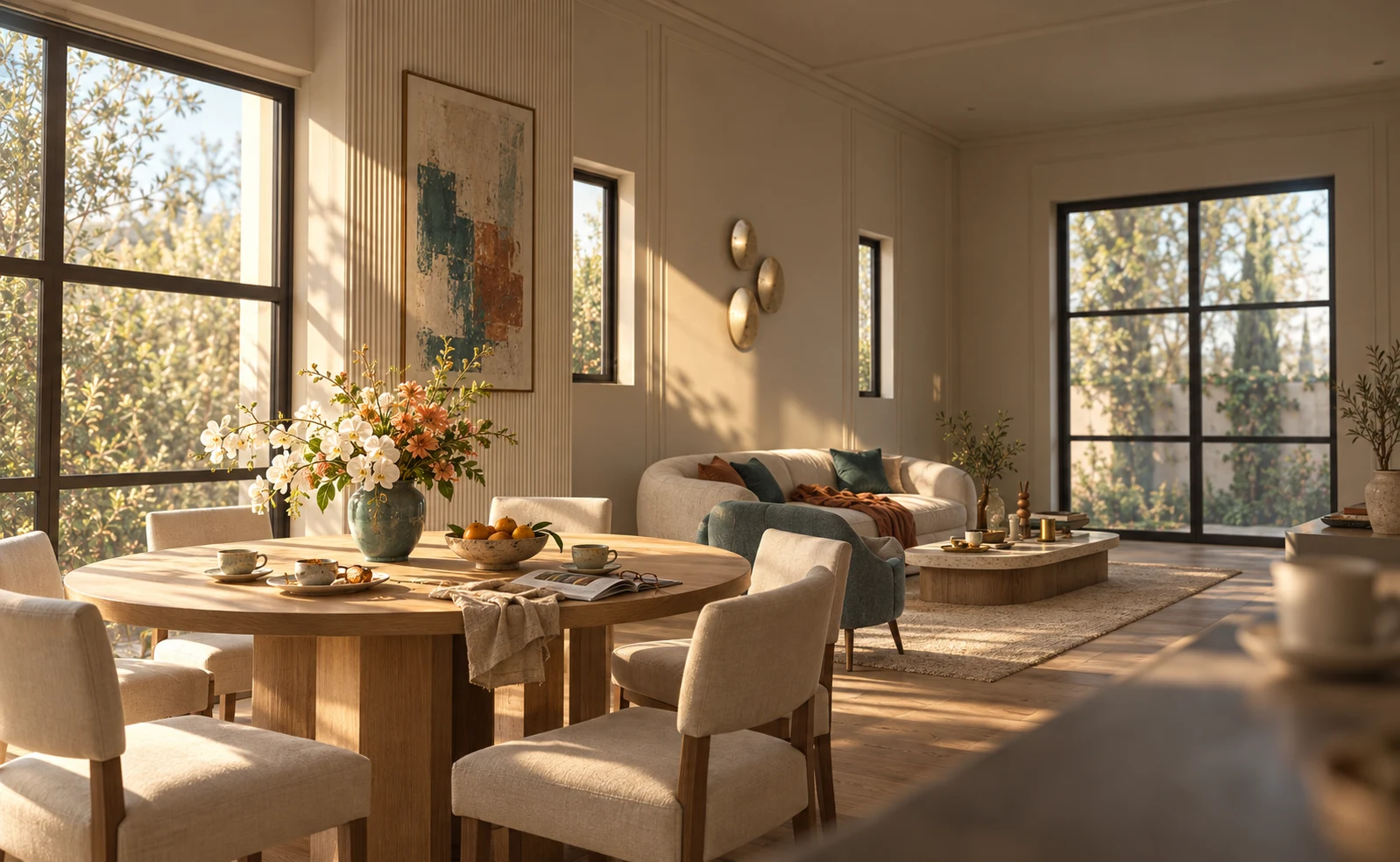 Dining room to living room